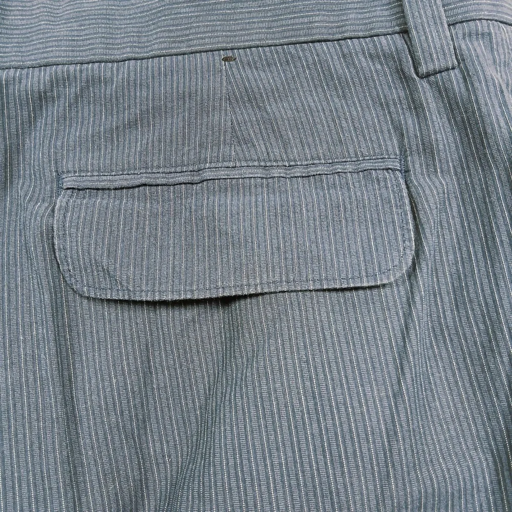 Banana Republic Men's Blue Pinstripe‎ Dress Pants 35x30 100% Cotton EUC